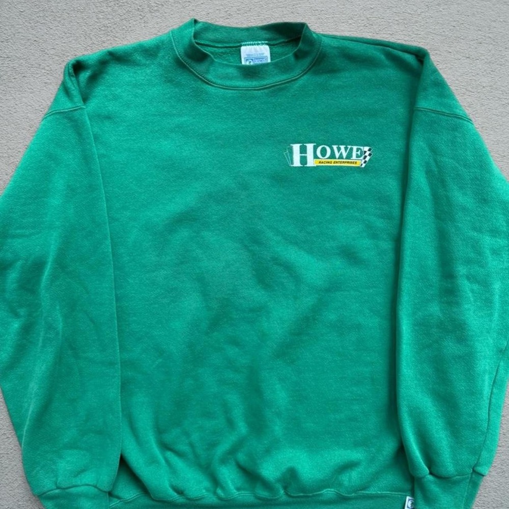 Vintage‎ 1990s Howe Racing Enterprises Green Crewneck Sweatshirt Mens M